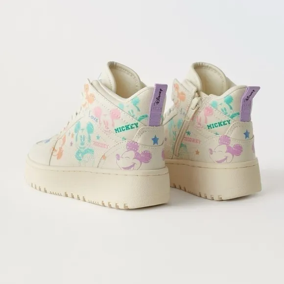 ZARA Mickey Mouse Disney High top sneakers 3210/330