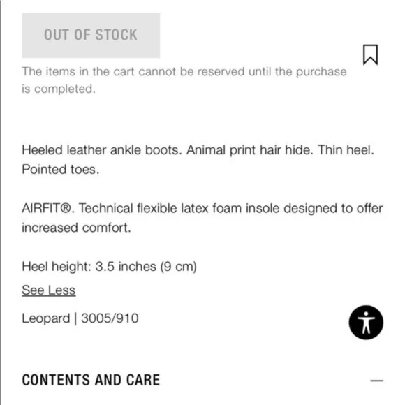 Zara NEW leather heeled animal print ankle boots