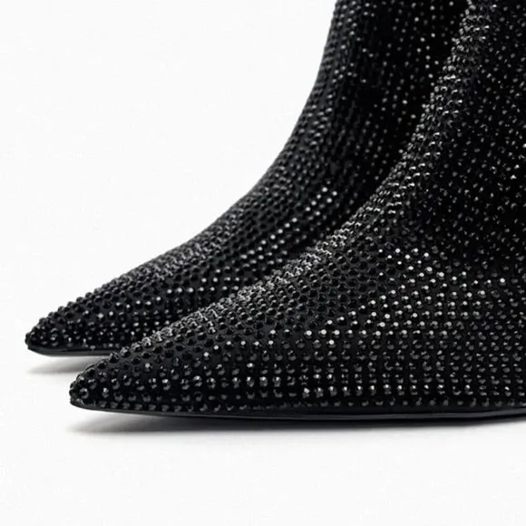 ZARA Pointed Toe Ankle Boots