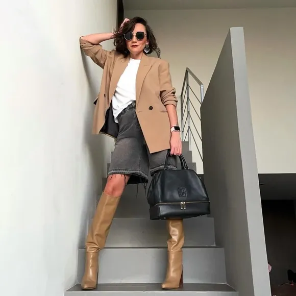 ZARA WOMAN NWT HEELED LEATHER KNEE HIGH BOOTS SIZE 37/6.5