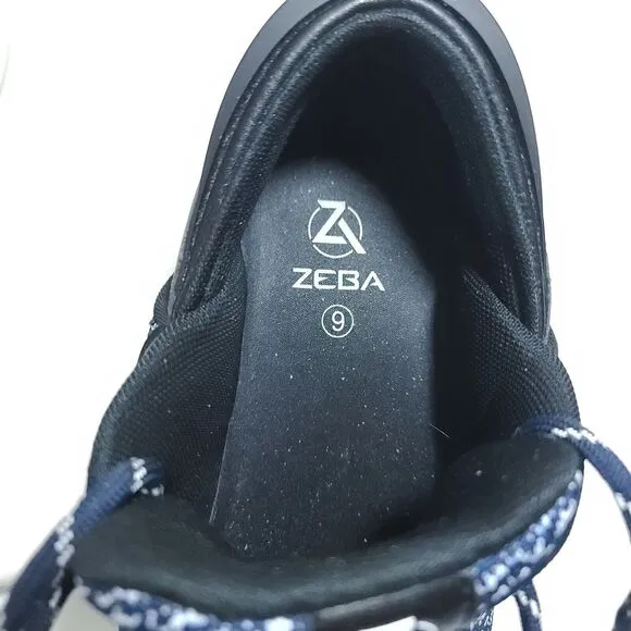 Zeba Hands Free Slip On Comfort Shoes Sneakers Mens Sz 9 Midnight Blue Excellent