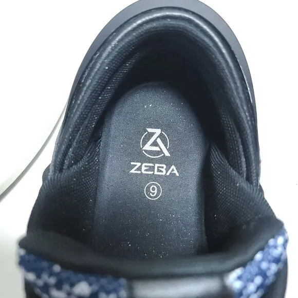 Zeba Hands Free Slip On Comfort Shoes Sneakers Mens Sz 9 Midnight Blue Excellent
